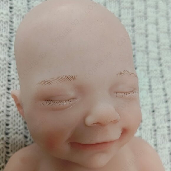 40cm Full Silicone Closed Eyes Sleeping 4.18lbs Newborn Baby Boy Reborn Doll - Picture 4 of 13
